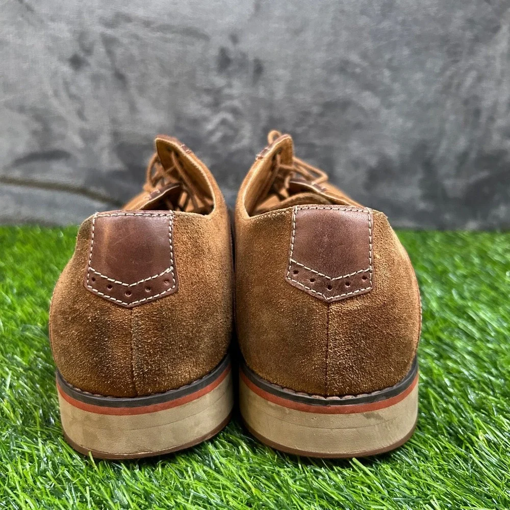 Johnston and Murphy 59-15020 Oxford Mens size 10.5 Brown Suede Leather Trim
